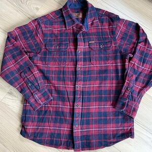 Men's Orvis Big Bear Red and Blue Plaid Heavyweight Jacket Sz Large- NWOT